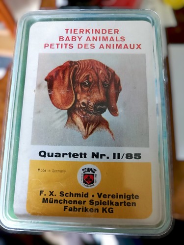 Vintage quartett tierkinder - vintage,